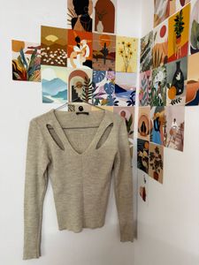 Cut-out Knit Sweater