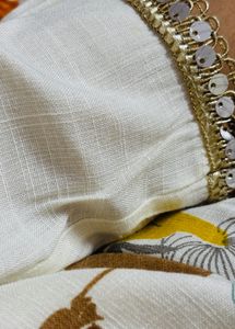 Designer Kurta with Mirror Work &amp; Tropical Print