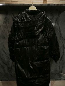 Shiny Black Puffer Coat