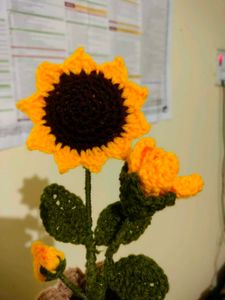 Crochet Sunflower Plant