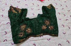Emerald Green Sequined Saree