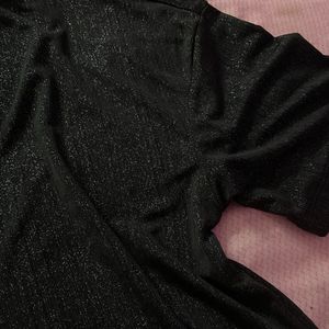 🪩Sparkly Black Cropped Top
