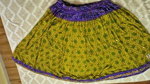 Green purple Chaniya choli without duppata