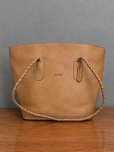 Authentic Bree Brown genuine Leather Tote Bag