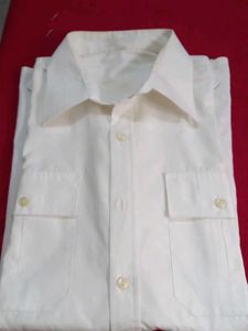 Classic White Men's Shirt chest pocket
