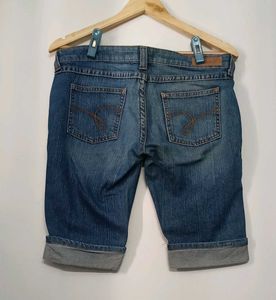 Blue Denim Capri Jeans