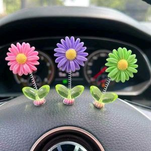 Cute Mini Spring Dancing Sunflower for Car Dashboa