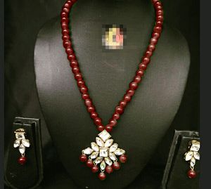 Vibrant Blue Beaded Necklace &amp; Earring Set