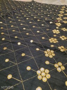 Black unstiched blouse metirial