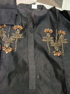 Embroidered unstitched suit