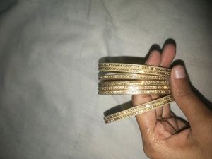 Golden Bangle Set 6piece, New,Never Used