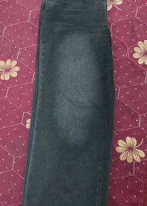 Charcoal Wash Baggy Denim Jeans