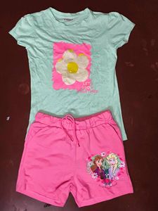 Cute Disney Frozen T-Shirt and Shorts Set