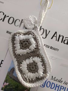 Crochet Mini Pouch with Heart Strap