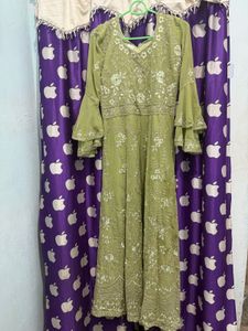 Elegant Olive Green Kurta with Dupatta