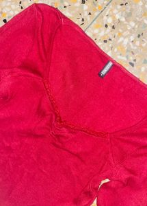Solid Sweetheart Neck full Sleeves R
