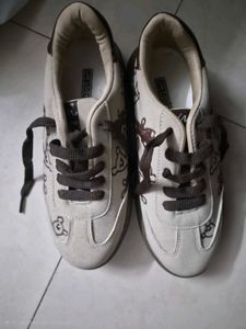 Cute Teddy Bear Embroidered Sneakers