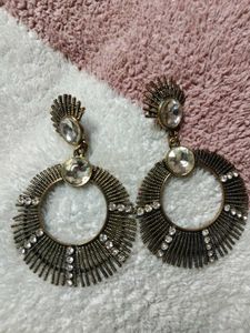 Elegant Peacock &amp; Hoop Earrings Set