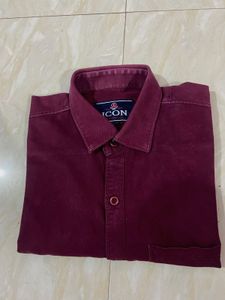 Maroon Men's Casual Shirt