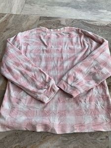 Pink &amp; White Checkered Long Sleeve Top