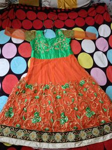 Party Wedding Gown/ Dupatta,