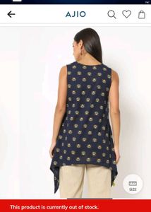 AJIO FusionFloral Print Wrap-Style Tunic Angrakha