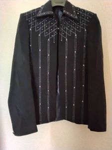Embellished Navy blue blazer