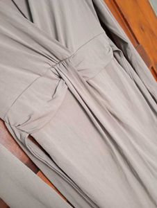 Elegant Grey Wrap Dress