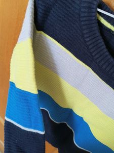 Striped Knit Sweater for Men