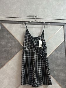 Chic Grid Print Jumpsuit