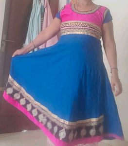 NavyBlue & Pink Kurta