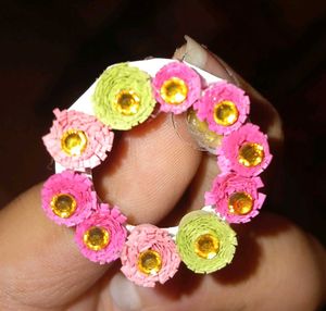 Quilled Paper Flower Earrings