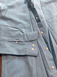 Men's Blue Long Sleeve Shirt