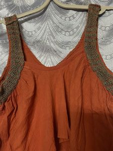 Boho Crochet Trim Tank Top