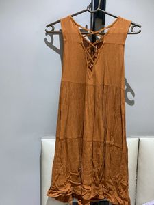 Flowy Tiered Orange Summer Dress