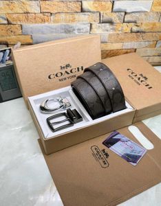 Coach Double Buckle Belts With Box