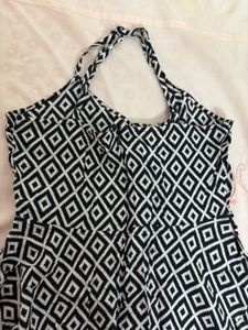 Cute Geometric Print Mini Dress