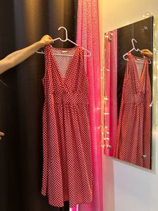 Red Polka Dot Maxi Dress