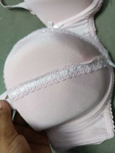 Cute Pink Lace Trim Bra