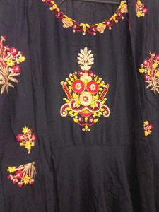 Black Colour Anarkali Kurti