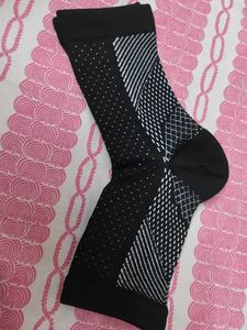 Black Patterned Compression Socks