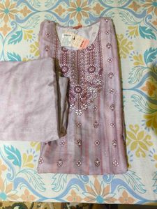 Elegant Lavender Kurta Palazzo Set