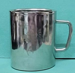 TWO STAINLESS STEEL DOUBLE WALLED INSULATED CUPS