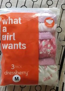Cute Pink Heart Print Briefs