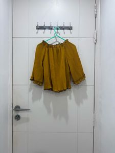 Mustard Yellow Off-Shoulder Top