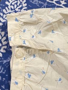 Cream Floral Button-Up Top