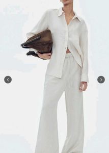 H and M linen blend trousers