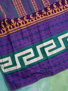 Purple Striped Cotton Kurta