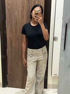 h&amp;m canvas trousers women