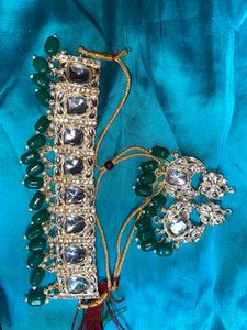Olive Green Colour Choker Set